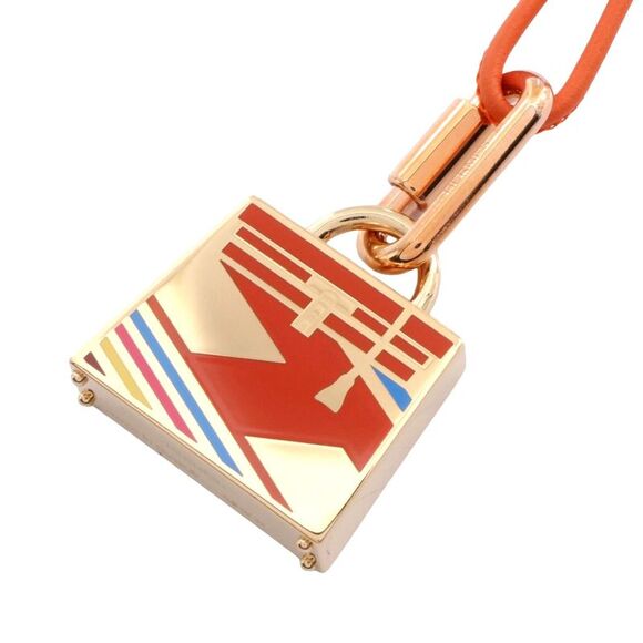Hermes Curiosite Kelly Necklace Gold Plated Leather - Picture 1 of 5